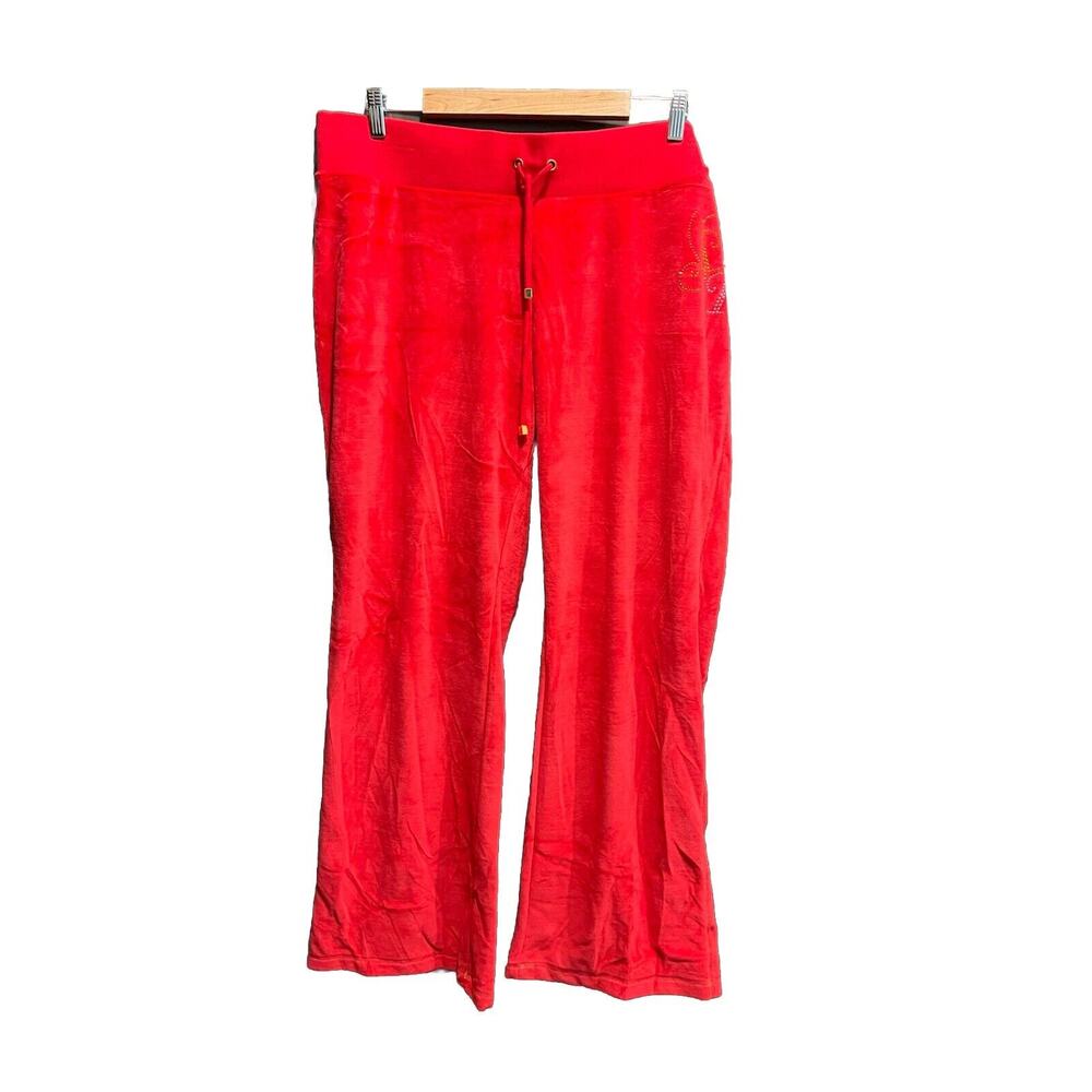 South Pole Red Beauty Women's Velour Wide Leg‎ Sweatpants Size 3X
